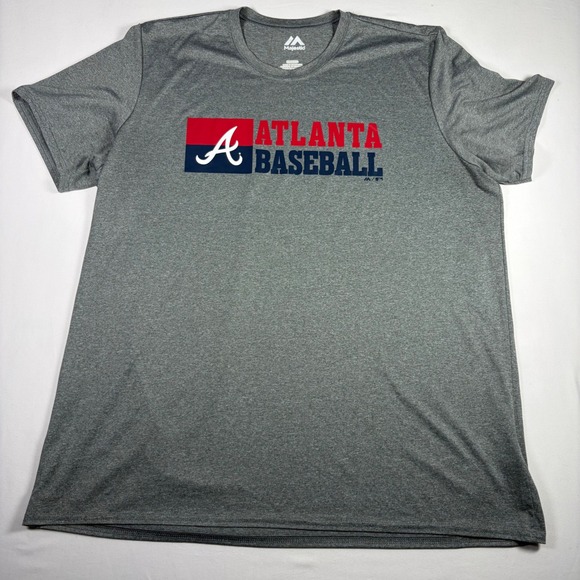 Majestic Other - Majestic Atlanta Baseball Performance Graphic Sportswear Active T-Shirt Men 2XL
